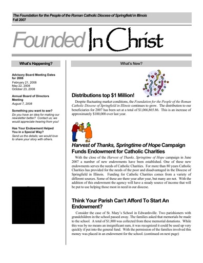 Fall 2007 Newsletter